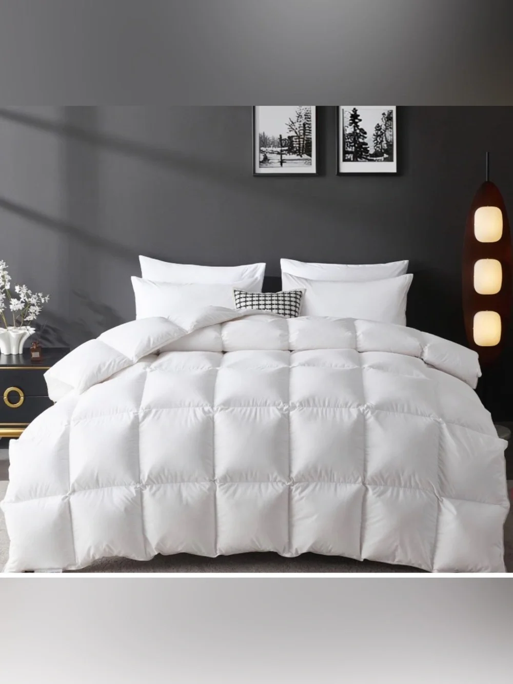 NWT - L Lovsoul - Luxurious White Down Alternative Comforter - Hotel Soft